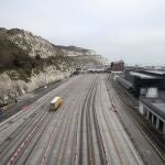 Un camión llega al puerto de Dover este 1 de enero