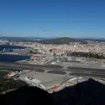 Una vista panorámica del aeropuerto de Gibraltar