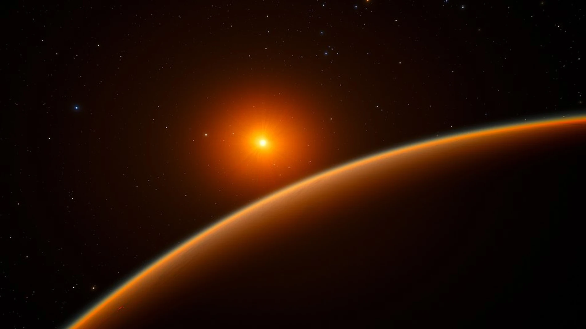 Impresión artística del exoplaneta LH 1140b.