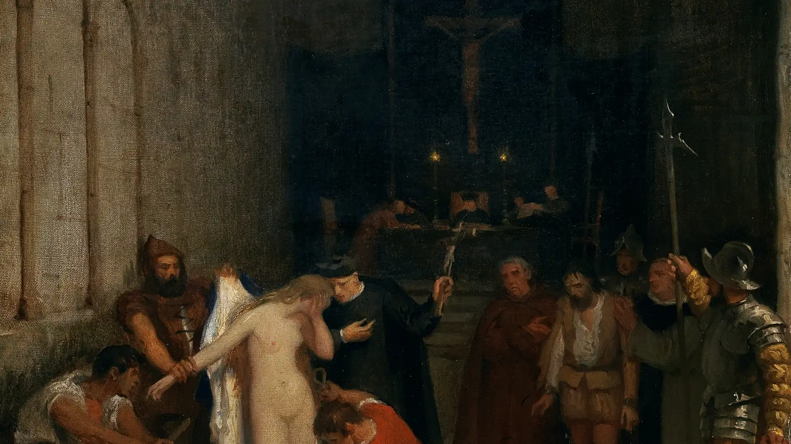 "Una escena de la Inquisición", Víctor Manzano, 1859