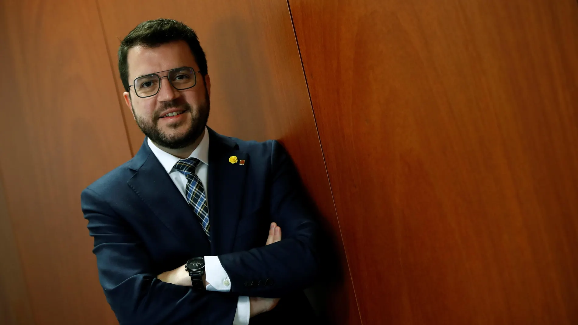 El vicepresidente del Govern con funciones de presidente, Pere Aragonès, durante una entrevista con Efe