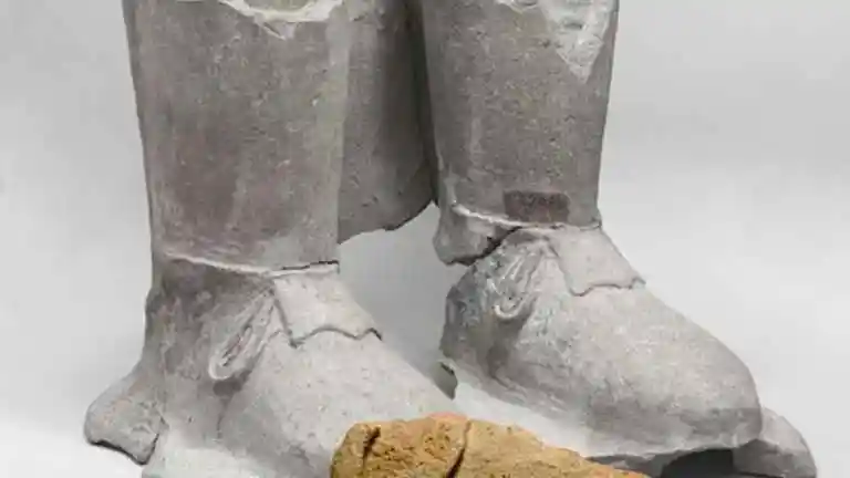 Fragmento de los zapatos de una de las figurillas de terracota