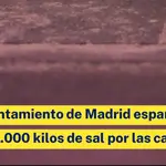 El Ayuntamiento de Madrid esparce 300.000 kilos de sal