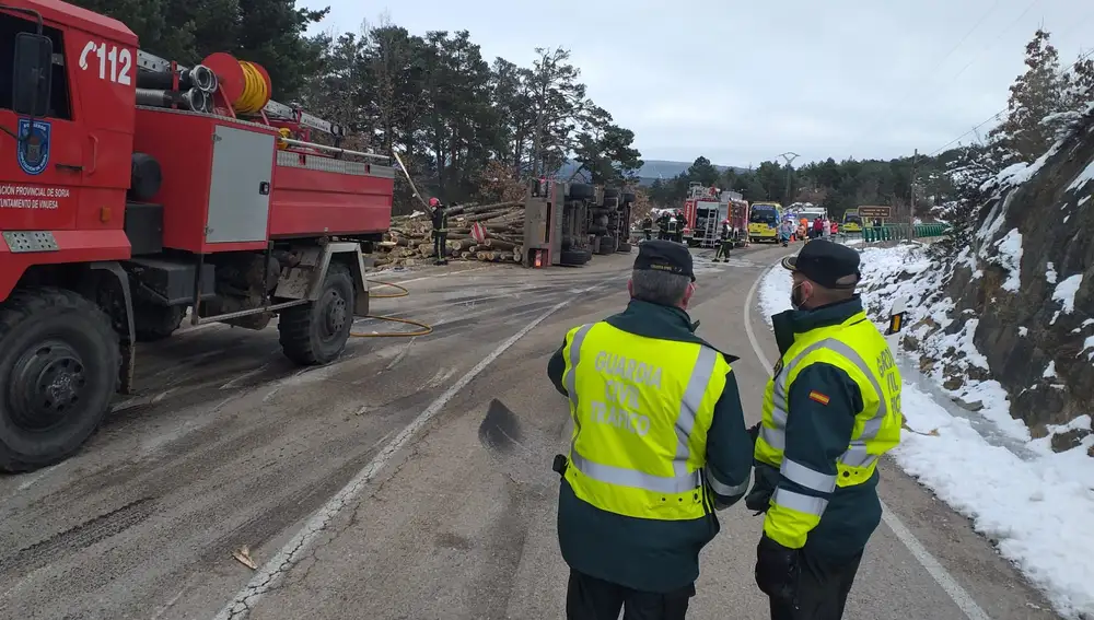 Accidente entre Abéjar y Molinos de Duero, en Soria