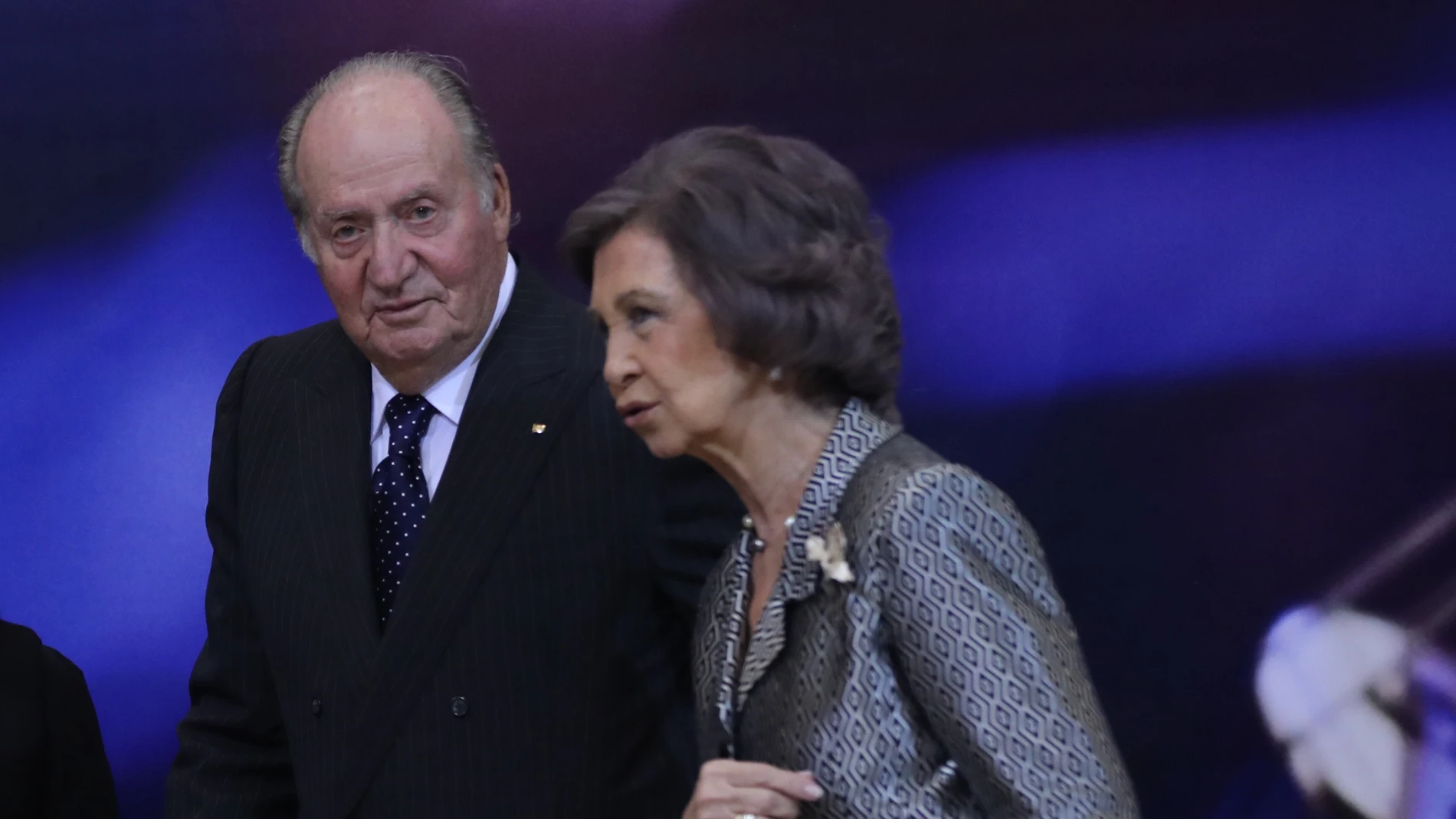Los Reyes Juan Carlos y Sofía, asisten al concierto homenaje a las víctimas del terrorismo.