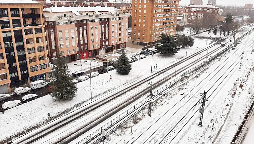 Nieve en Palencia