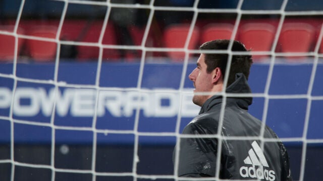 Thibaut Courtois mostró al final del partido contra Osasuna su malestar con LaLiga.