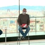 El líder de Cs en Catalunya, Carlos Carrizosa, junto a la secretaria general de Cs, Marina Bravo, y la concejal en el Ayuntamiento de Barcelona, Luz Guilarte