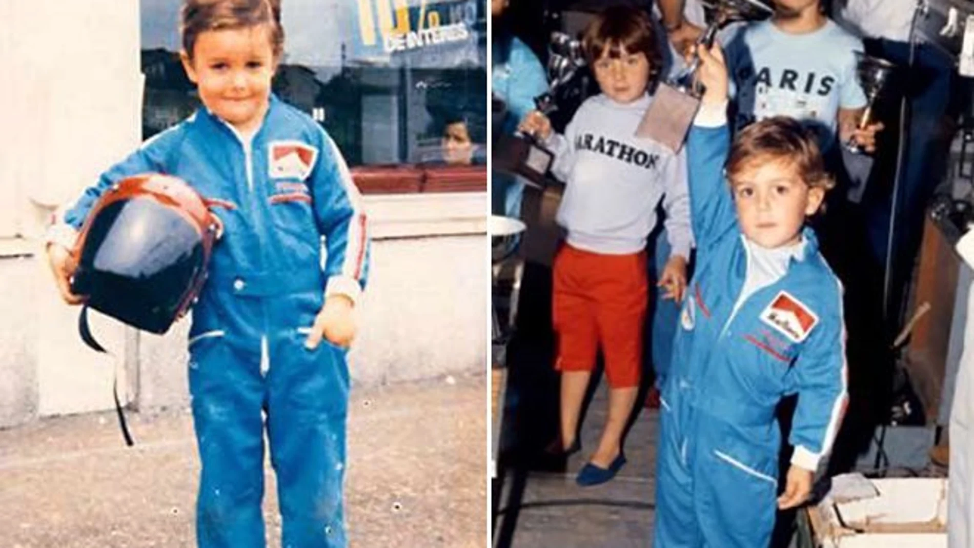 Fernando Alonso, de niño, en unas imágenes que ha compartido en sus redes.