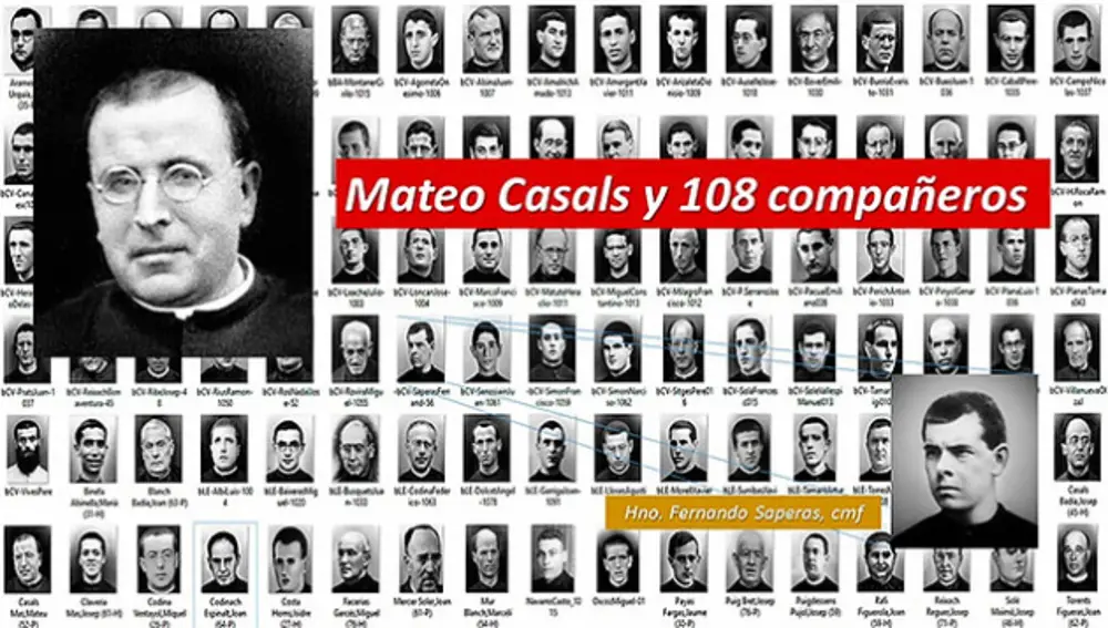 Mateo Casals fue asesinado junto a 108 compañeros de la Iglesia