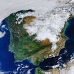 Imagen de satélite, Copernicus Sentinel-3, ESA, de la Península Ibérica tras el paso de 'Filomena'ESA13/01/2021