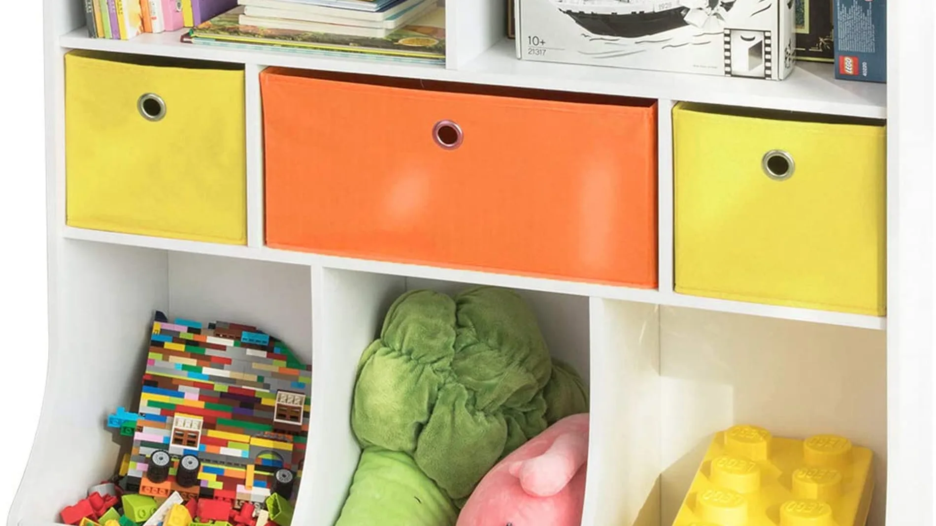 Estantería infantil con 9 cajas tela Organizador juguetes niños