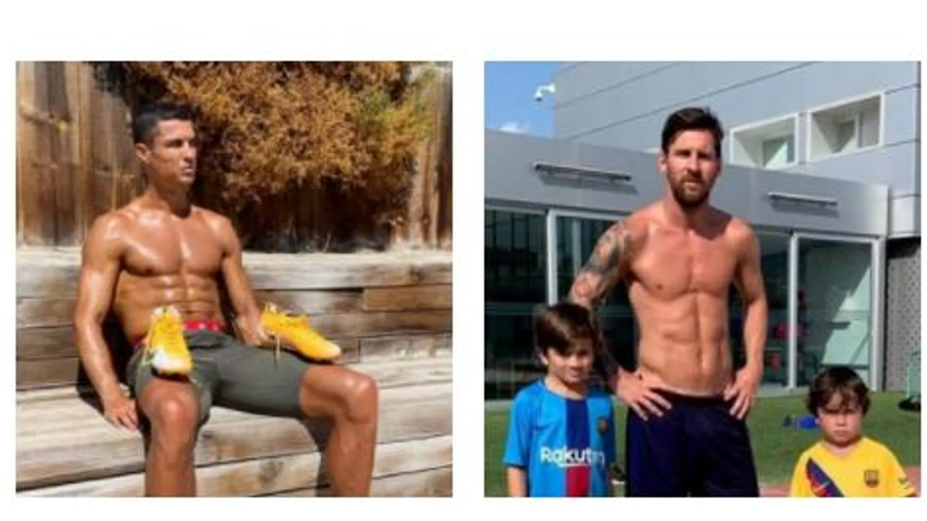 Cristiano y Messi pueden presumir de cuerpos 10