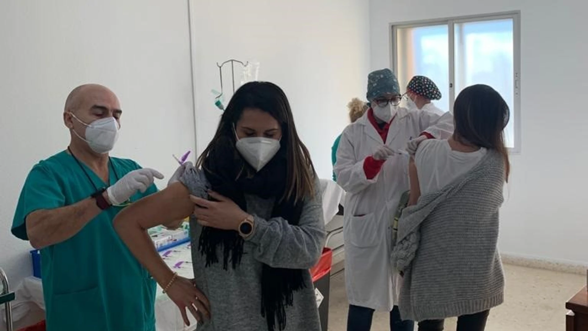 Vacunación contra el Covid en el hospital Virgen del Rosell de CartagenaSMS14/01/2021