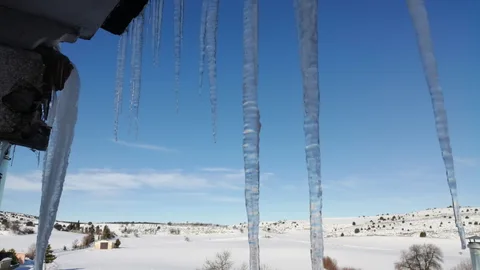 Paisaje nevado este jueves en la comarca de Molina de Aragón.