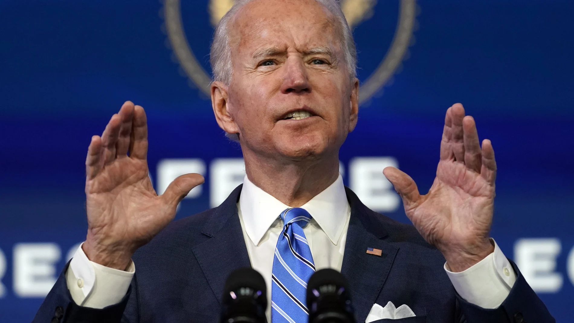 El presidente electo de EE.UU Joe Biden (AP Photo/Matt Slocum)