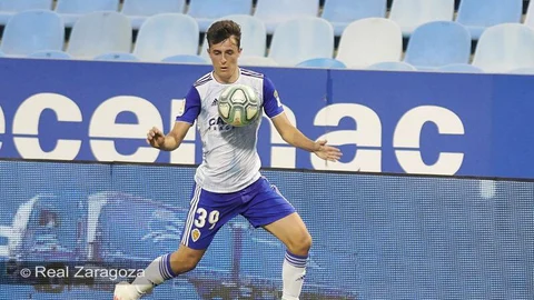 Alejandro Francés con el Real Zaragoza.