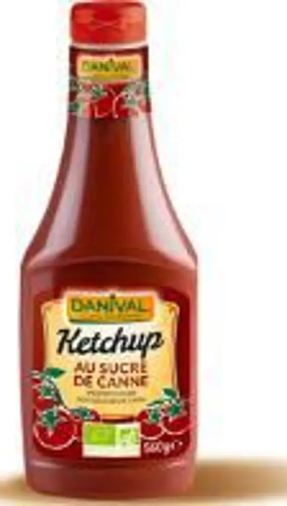 Ketchup con azúcar de caña de la marca Danival