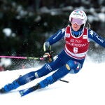 Kranjska Gora (Eslovenia), 16/01/2021.- Marta Bassino de Italia en acción durante la primera carrera de slalom gigante femenino de la Copa del Mundo de Esquí Alpino de la FIS en Kranjska Gora, Eslovenia, 16 de enero de 2021. Bassino ganó la competición. EFE/EPA/IGOR KUPLJENIK