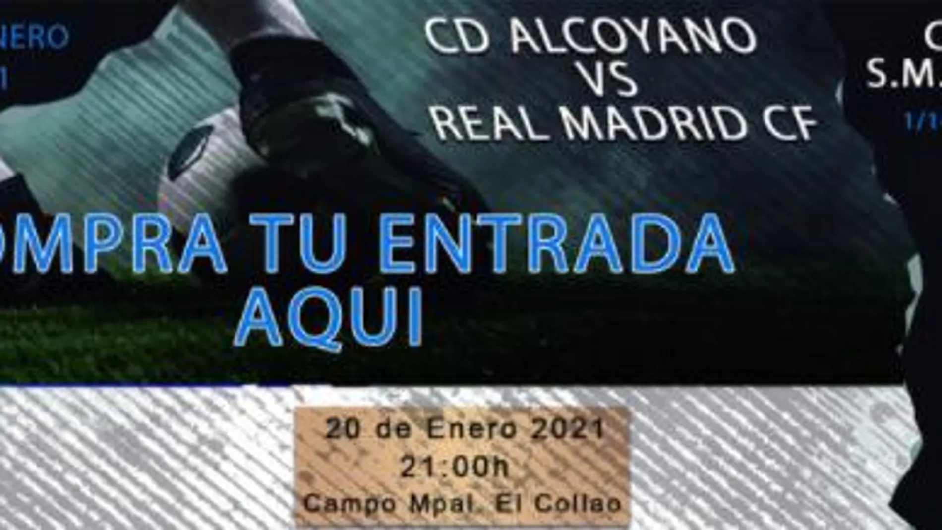 Anuncio de la venta de entradas virtuales para el Alcoyano-Real Madrid