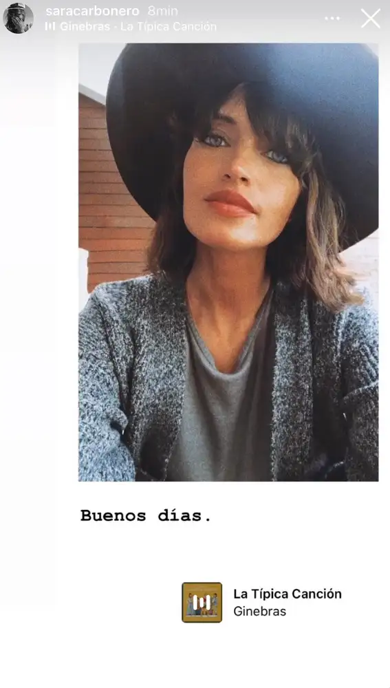 Sara Carbonero en sus stories de Instagram.