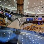 El hemiciclo del Parlamento Europeo antes de un pleno