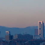 Capa de contaminación sobre Madrid desde el Cerro del Tío Pío