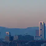 Capa de contaminación sobre Madrid desde el Cerro del Tío Pío
