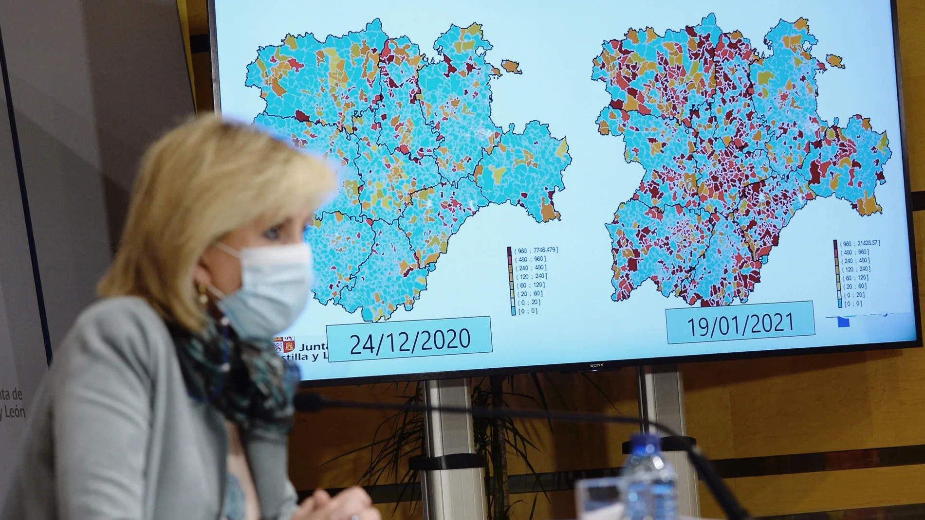 La consejera de Sanidad de la Junta de Castilla y León, Verónica Casado, comparece en rueda de prensa