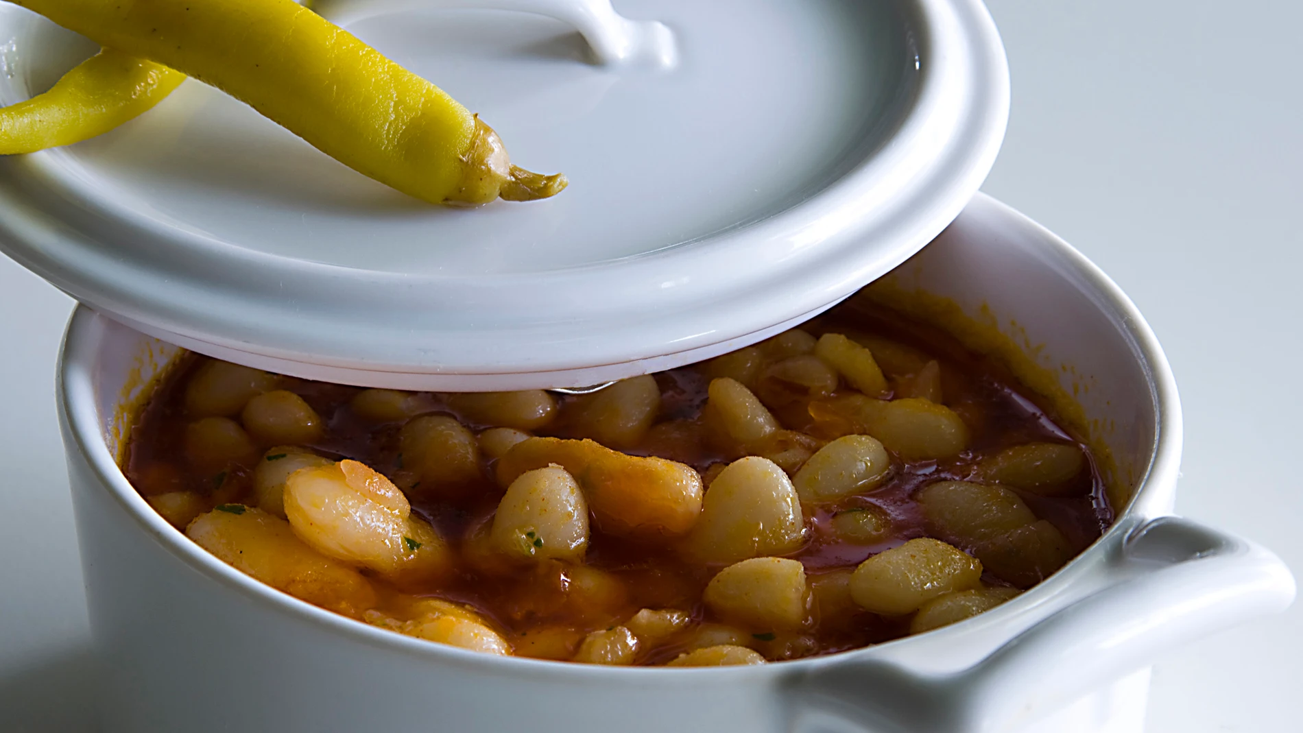 Alubias blancas viudas de la Vega de Saldaña del restaurante Villoldo