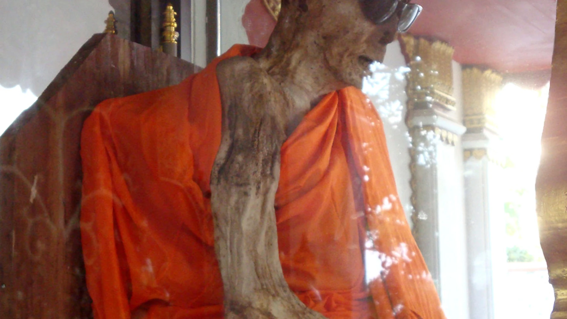 Imagen de uno de los monjes momificados