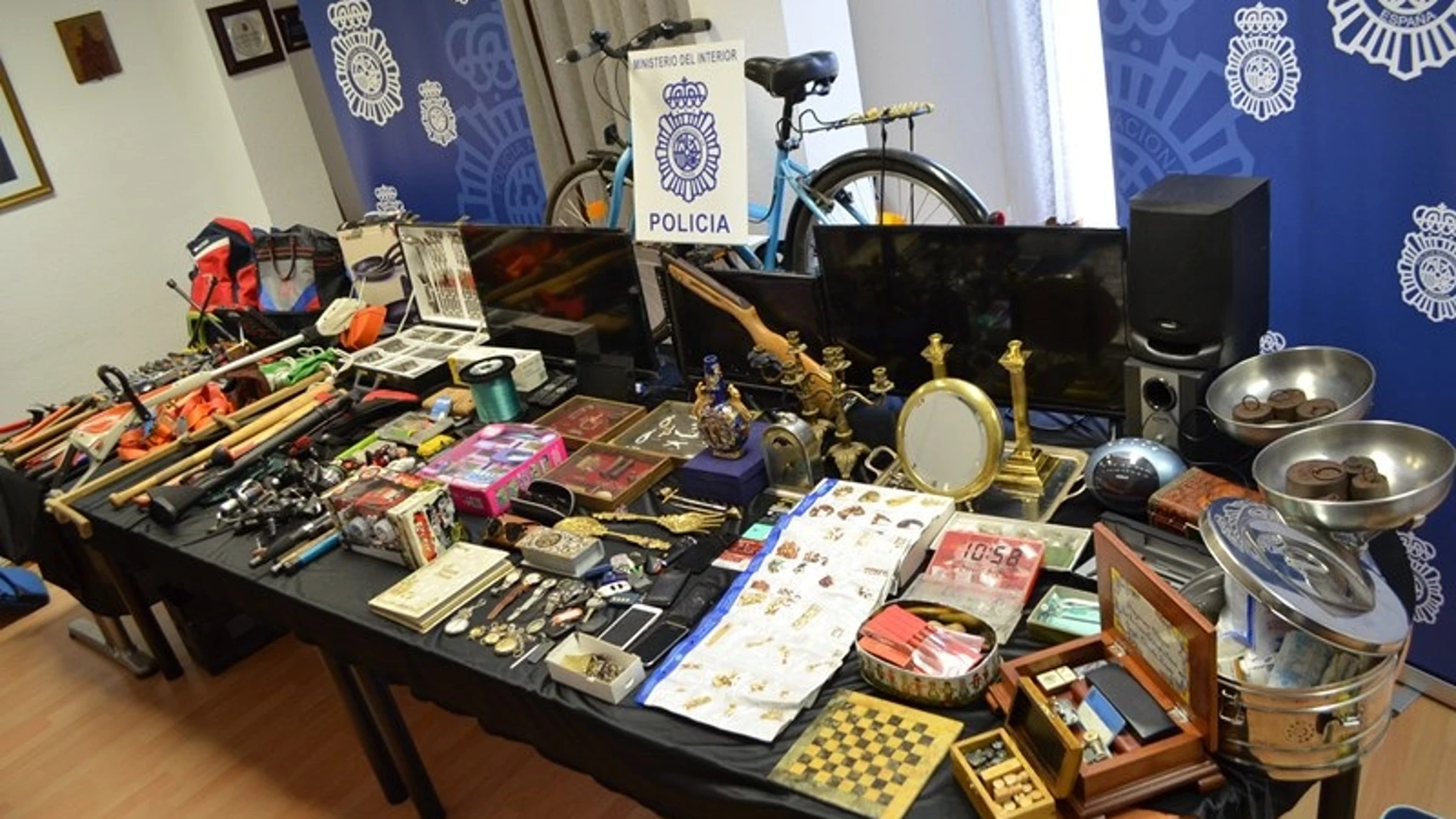 Objetos robados por los tres detenidos en la ciudad de Soria