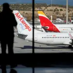 Aviones de Iberia y Air Europa en al aeropuerto Adolfo Suárez Madrid-Barajas