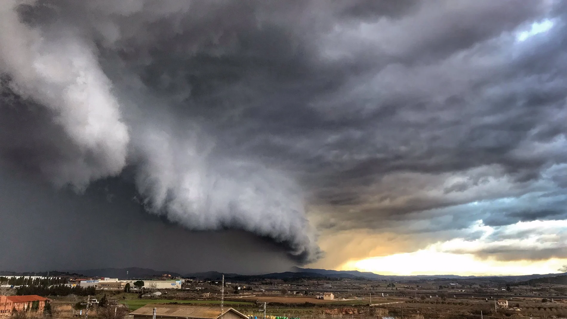 El paso del temporal por Montblanc (Tarragona)