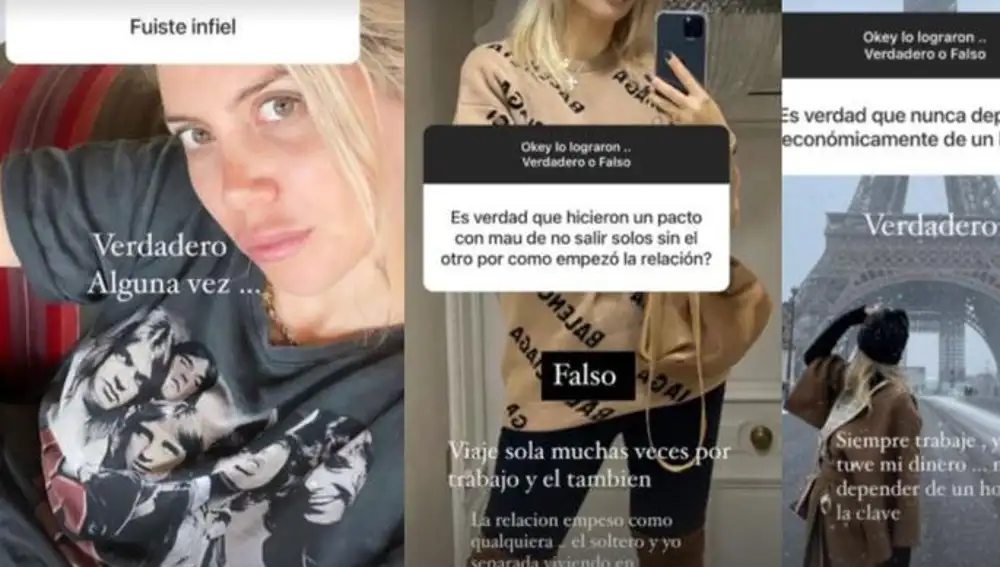 El desafío &quot;verdadero o falso&quot; de Wanda Nara