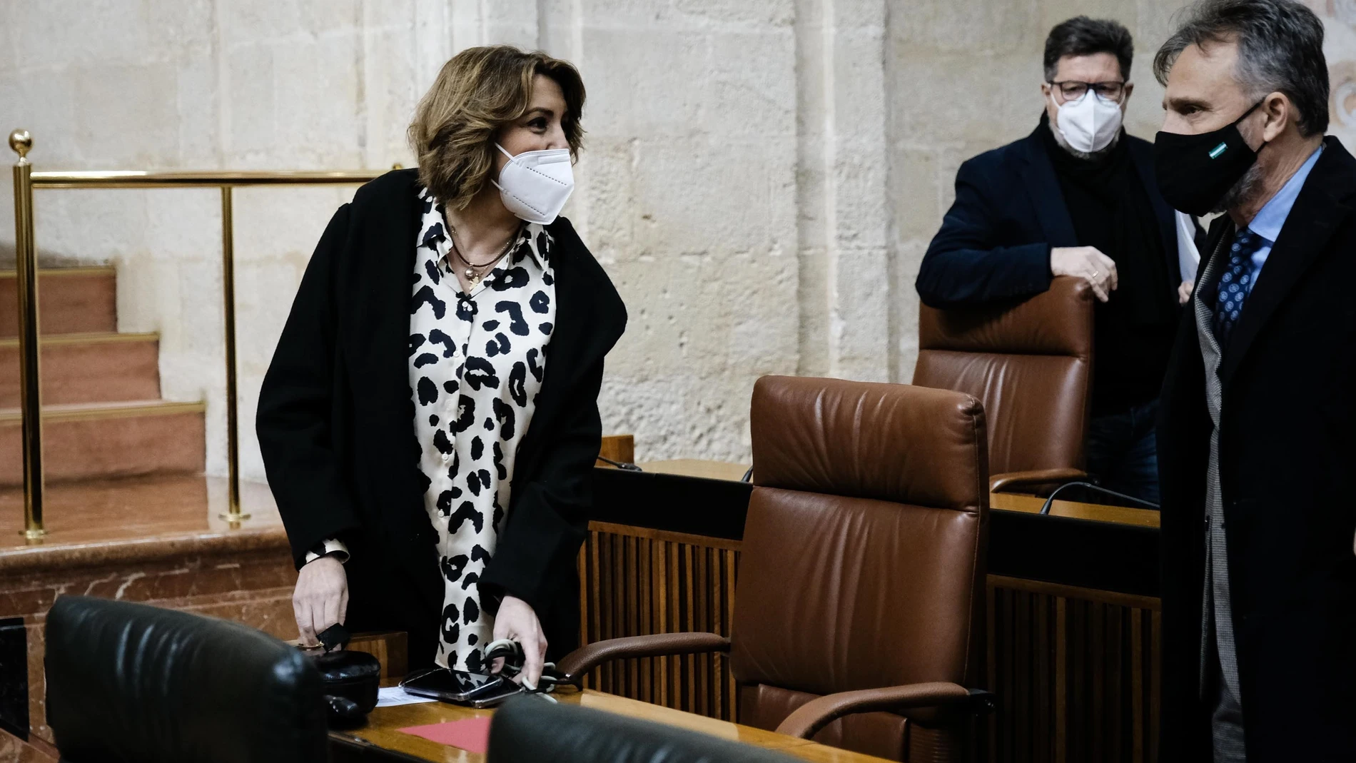 La presidenta y el portavoz del Grupo Socialista en el Parlamento andaluz, Susana Díaz y José Fiscal, respectivamente, en una foto de archivo