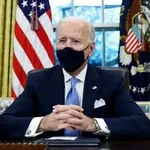 El presidente Joe Biden en el Despacho Oval