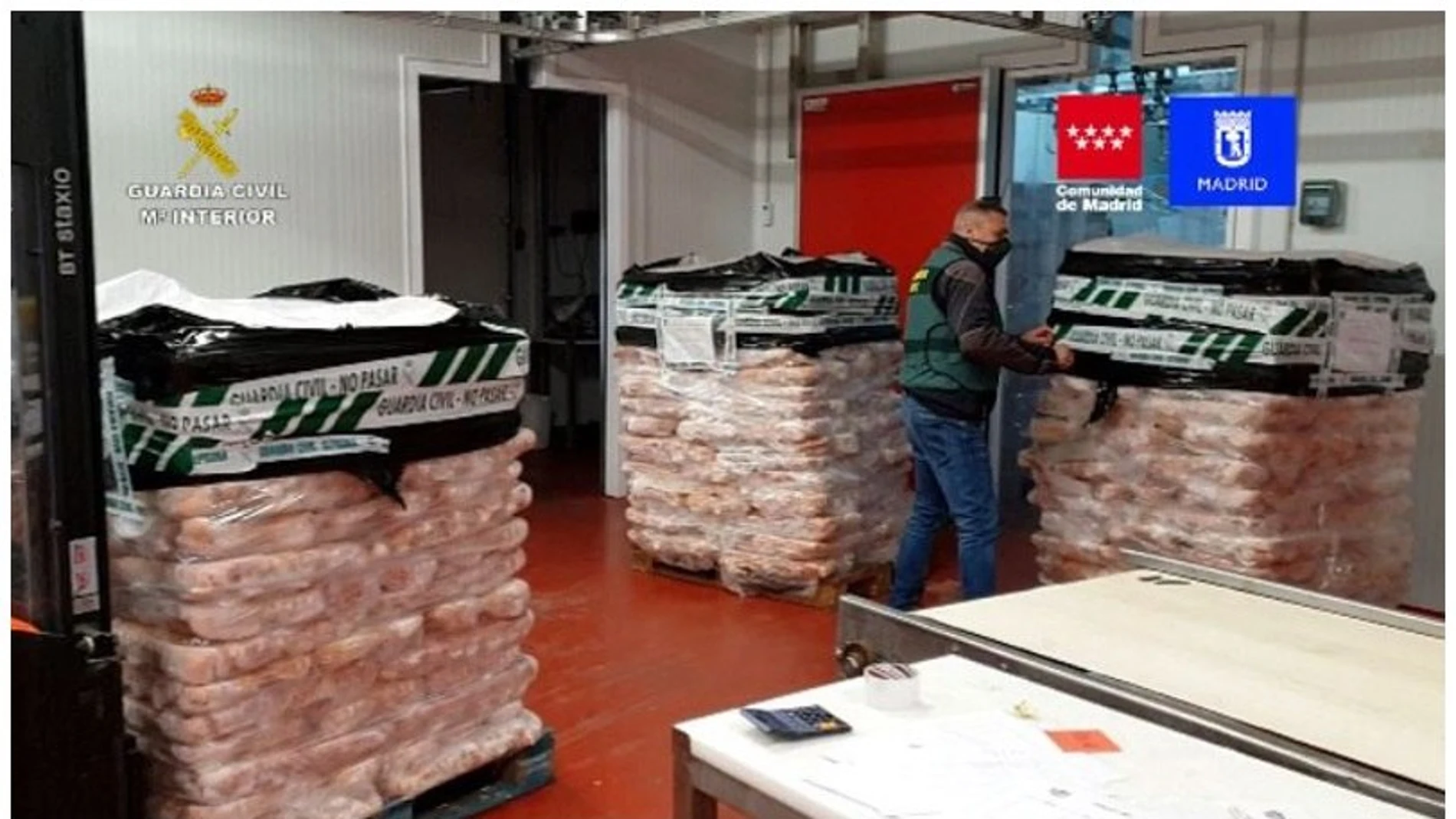 La carne se encontraba almacenada en empresas de las provincias de Madrid, Toledo y Málaga