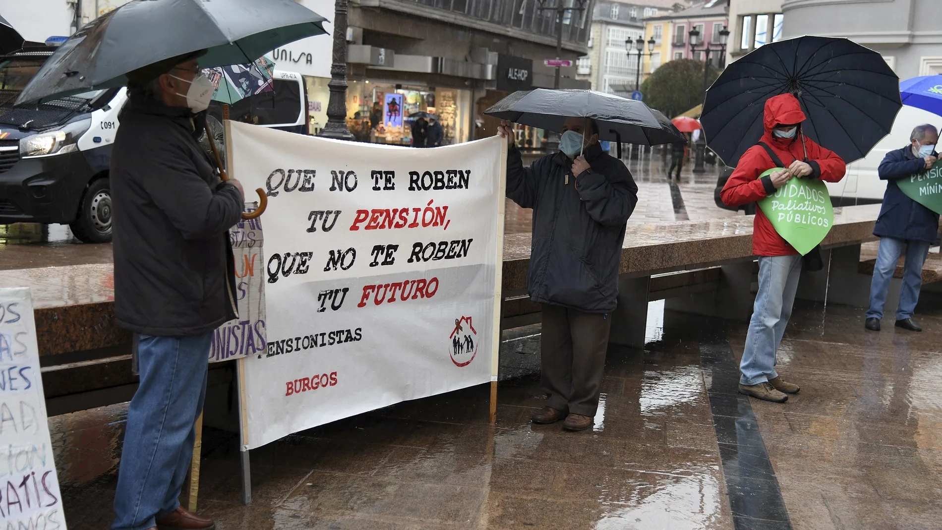Protesta de pensionistas en Burgos