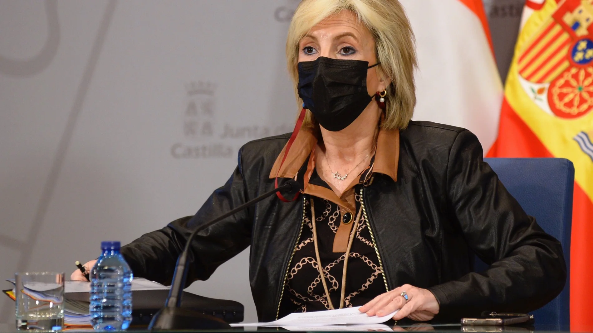 VALLADOLID 25/01/2021.- La consejera de Sanidad de Castilla y León, Verónica Casado, comparece en rueda de prensa este lunes para informar de la situación del covid-19 en la Comunidad.