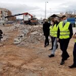 El presidente de la Generalitat, Ximo Puig, ha visitado hoy las obras de soterramiento de las vías de metro en Burjassot