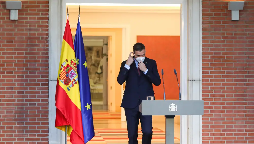 El presidente del Gobierno, Pedro Sánchez, comparece en Moncloa para anunciar los nuevos nombramientos