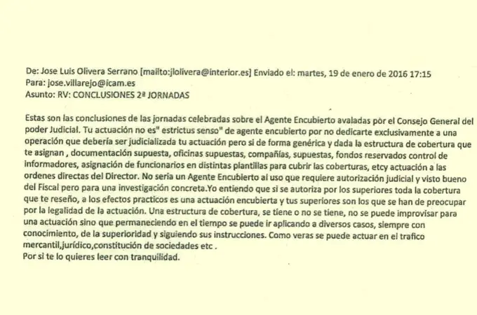 Un correo del testigo clave de Villarejo desmiente su propia declaración en el juicio
