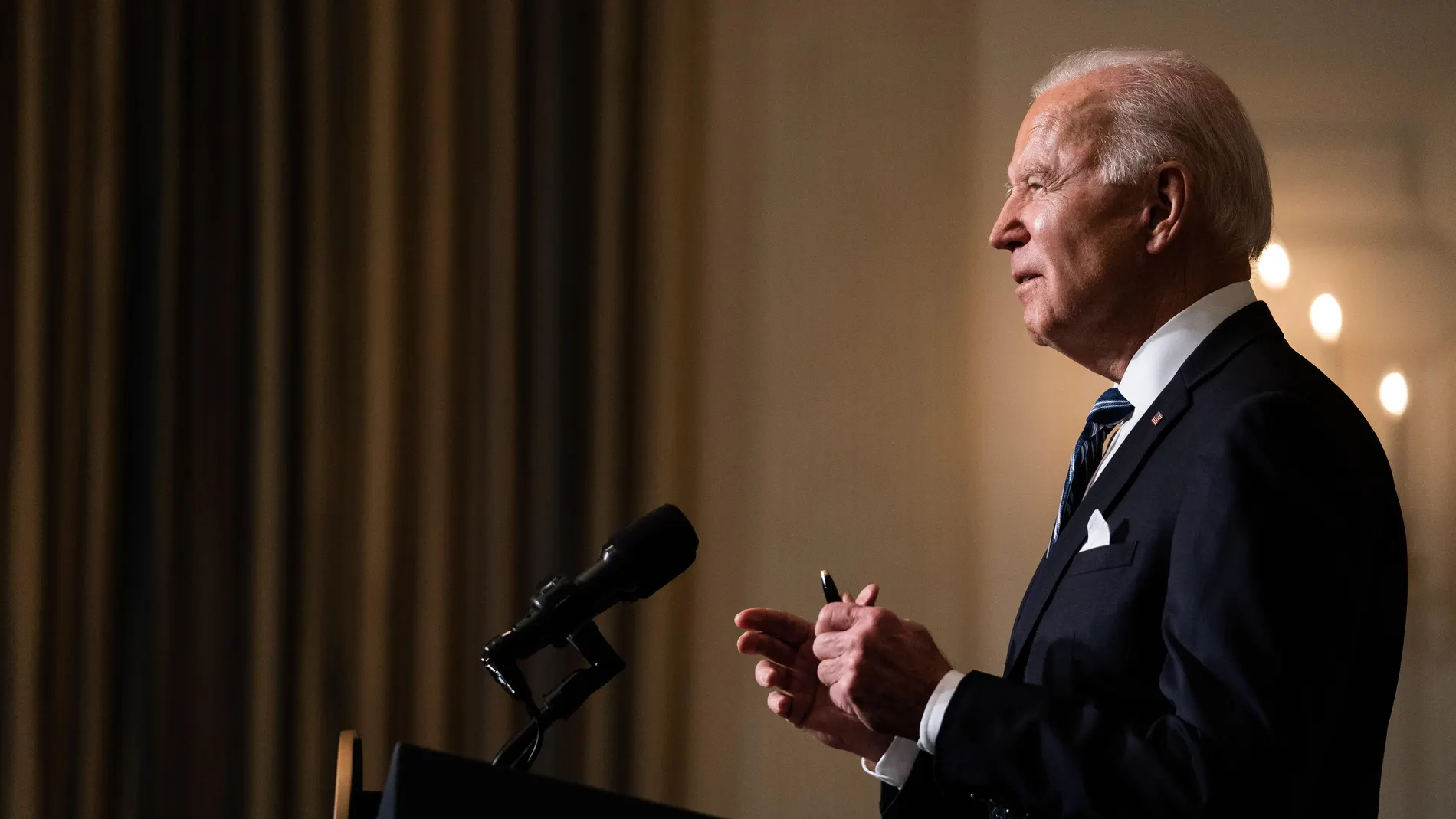 Joe Biden en una comparecencia en La Casa Blanca