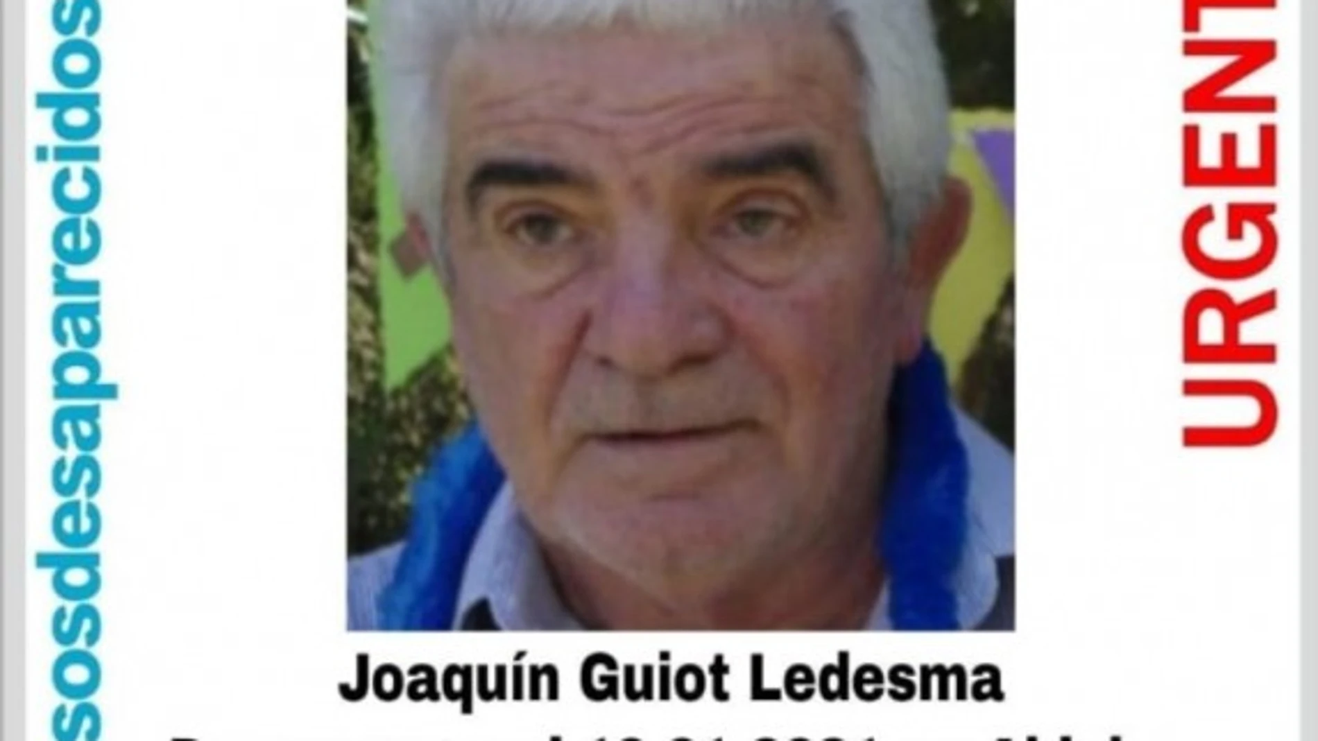 Joaquín desapareció el pasado día 10 de enero, hasta ser encontrado en la tarde de este miércoles sin vida