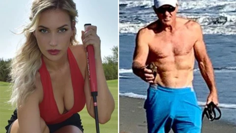 Paige Spiranac y Greg Norman.