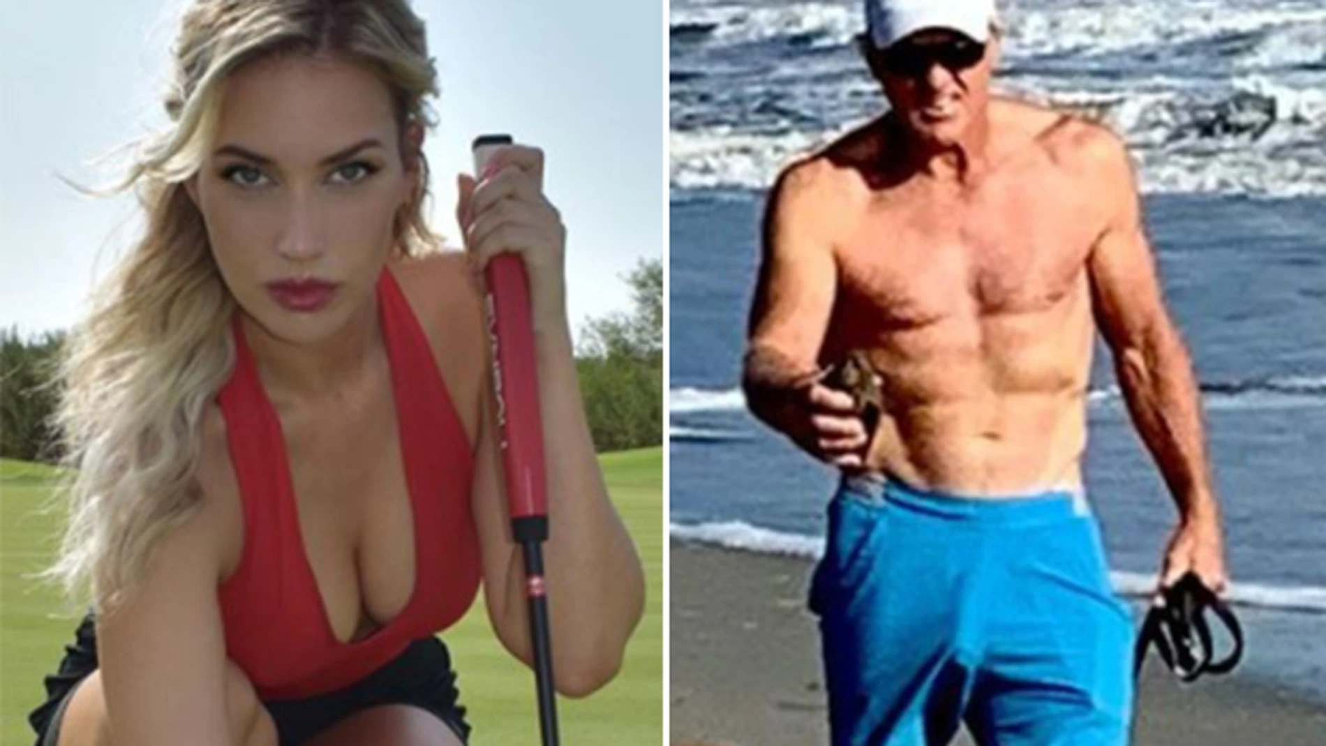 Paige Spiranac y Greg Norman.