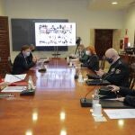 El president de la Generalitat, Ximo Puig, durante la reunión de coordinación del dispositivo especial para controlar las nuevas restricciones perimetrales