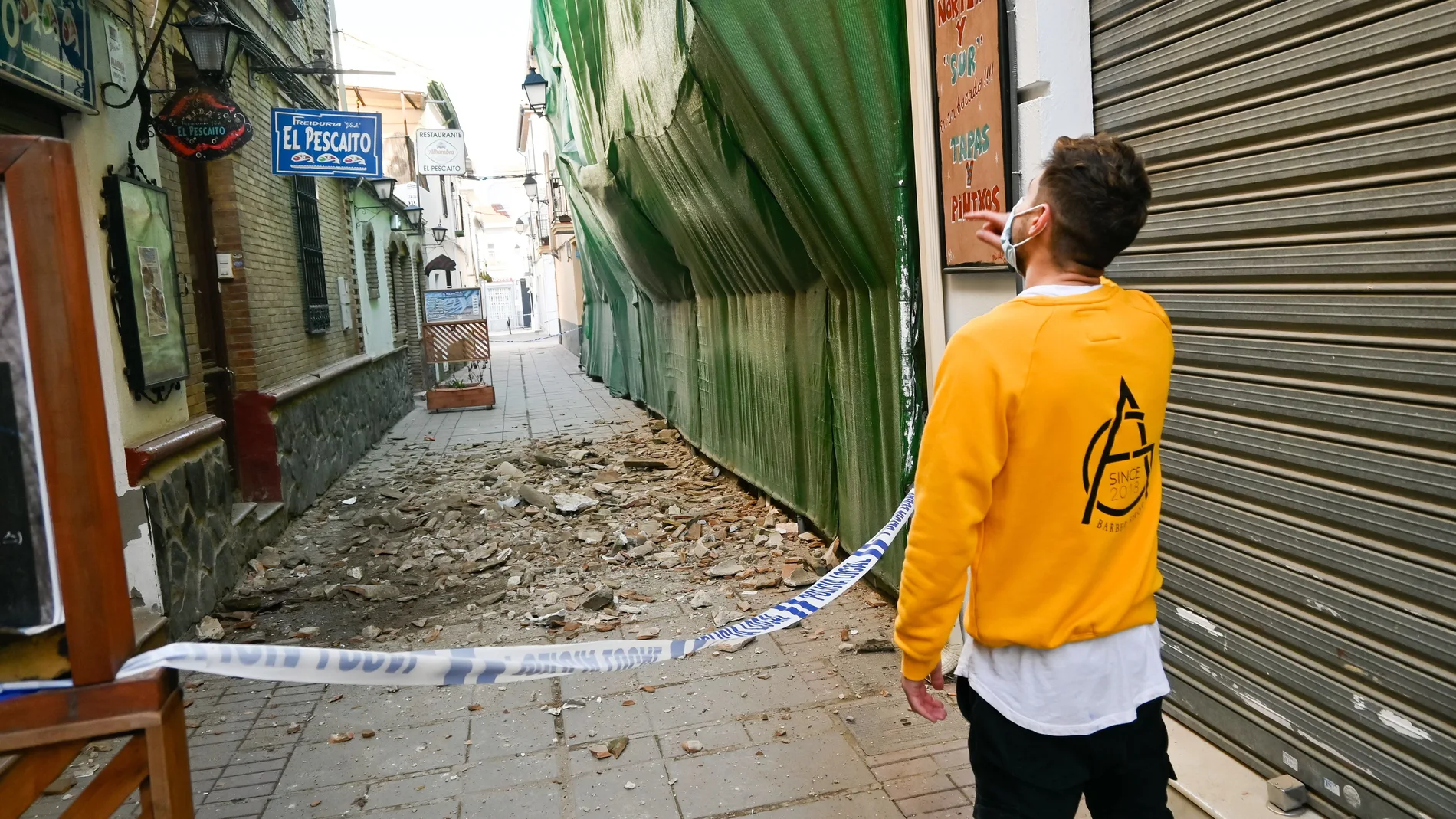 En la imagen zonas afectadas por los terremotos que sacudieron la población de Santa Fe(Granada).EFE/ Miguel Angel Molina