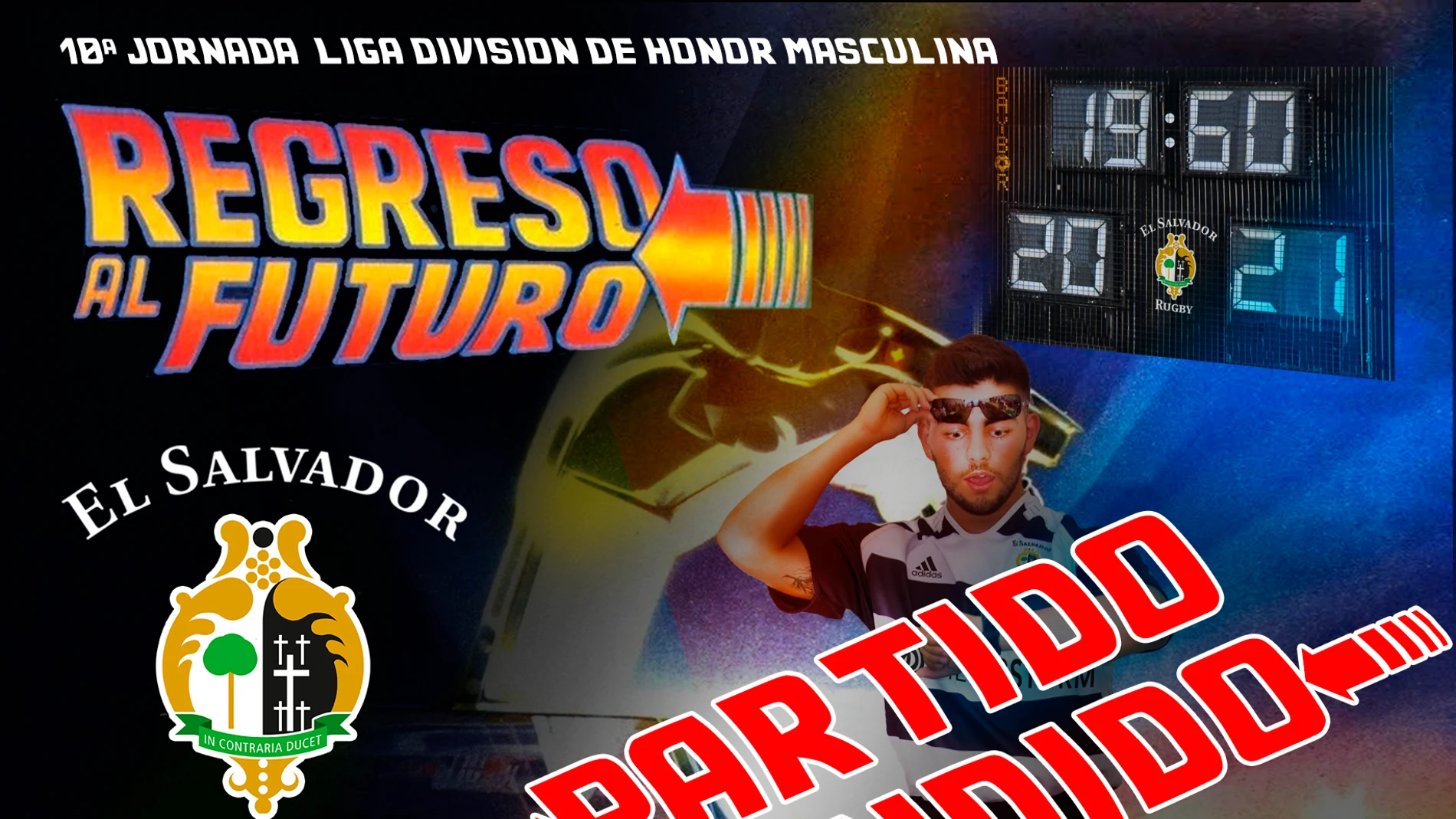 Cartel del partido suspendido mañana